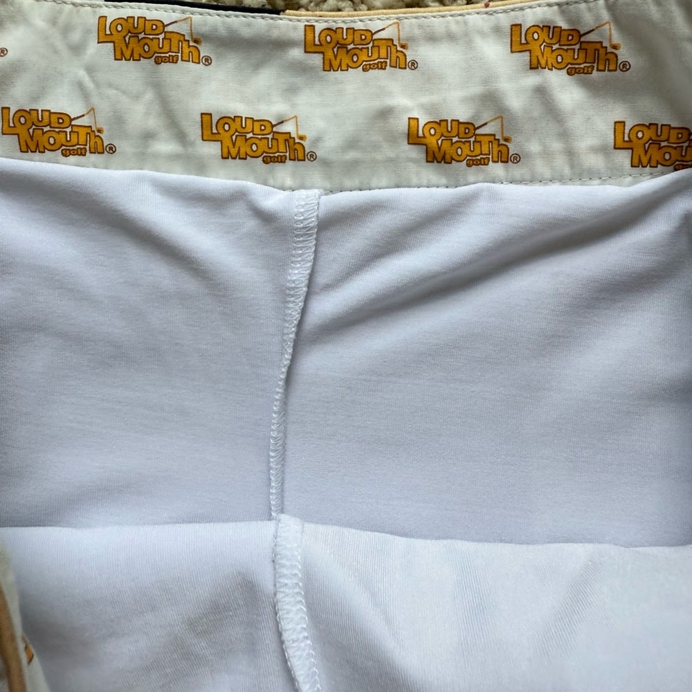 Loudmouth Golf Skort  Argyle Tan Black  White Size 6 - Picture 8 of 8